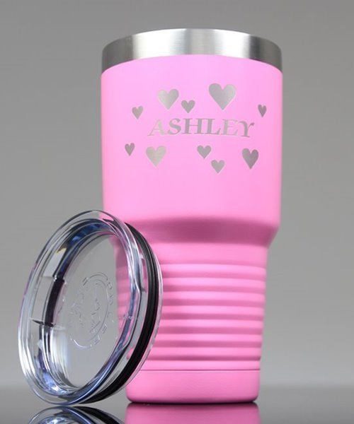 Laser Engraved Polar Camel 30 oz. Pink Insulated Tumbler