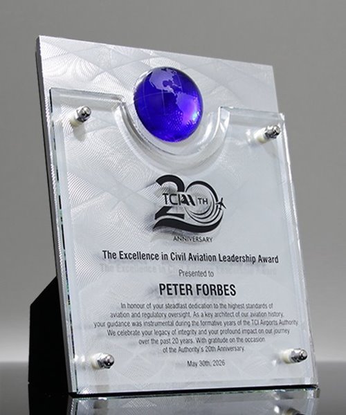 Continental World Globe Award Plaque